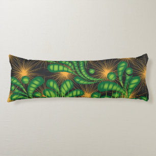 a design of a mirror and some plants body cushion