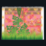 a design of a mirror and some plants calendar<br><div class="desc">The design features a detailed textile design, likely intended for the upper part of a garment. Here’s a closer look: • Central Motif: The main design element is an ornamental paisley or teardrop shape, which is richly detailed and flanked by symmetrical floral patterns on both sides. • Background: The background...</div>