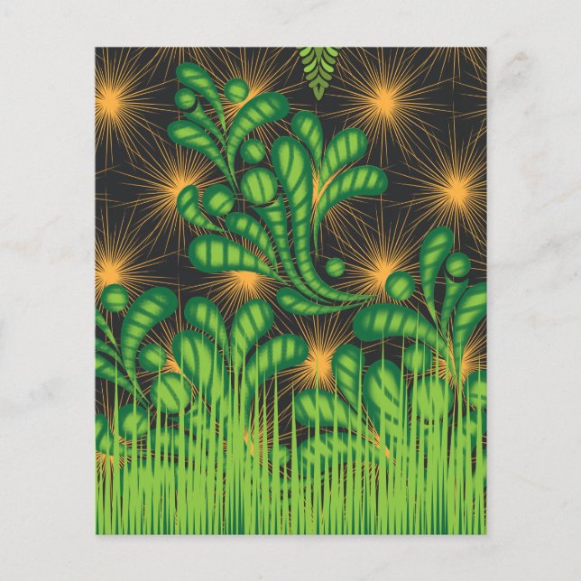 a design of a mirror and some plants flyer (Front)