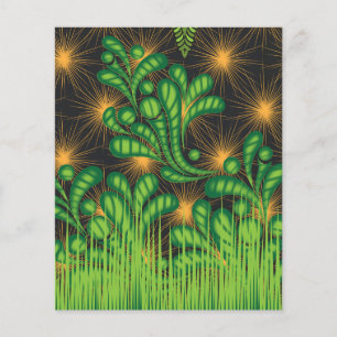 a design of a mirror and some plants flyer