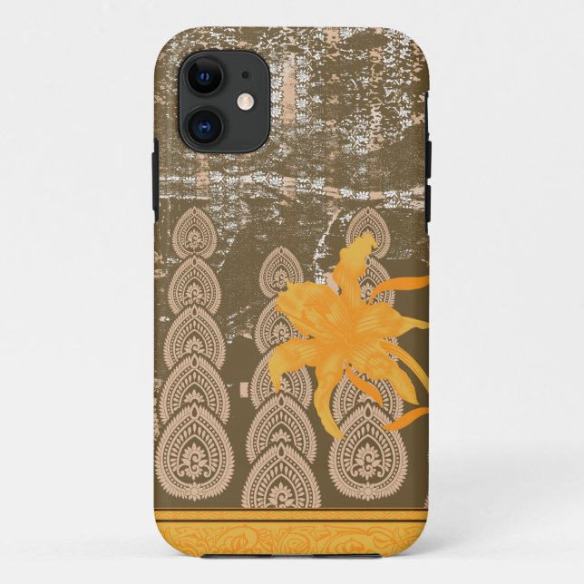 a design of a painting with yellow flowers on it Case-Mate iPhone case (Back)