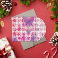 a design of a purple background with dots