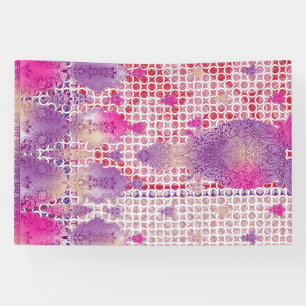 a design of a purple background with dots banner