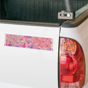 a design of a purple background with dots bumper sticker
