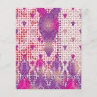 a design of a purple background with dots