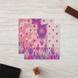 a design of a purple background with dots loyalty card