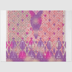 a design of a purple background with dots tissue paper