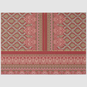 a design of a red and beige pattern_ tissue paper