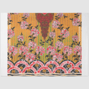 a design of a red and black wall hanging tissue paper