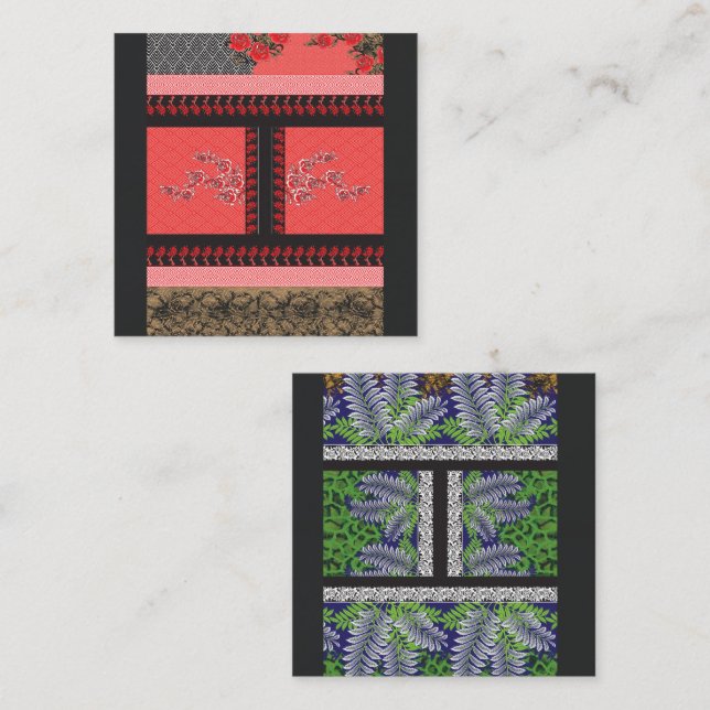 a design of a red and black wallpaper loyalty card (Front/Back)