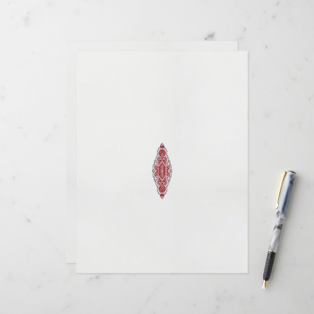 a design of a red and white pattern (Front/Back In Situ)