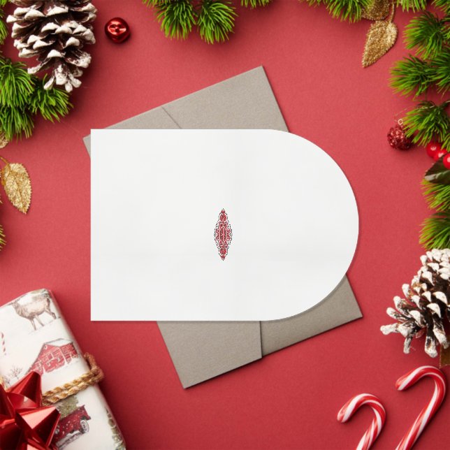 a design of a red and white pattern acrylic invitations (Insitu (Holiday))