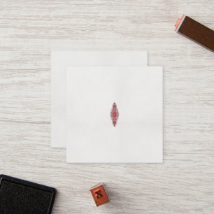 a design of a red and white pattern loyalty card