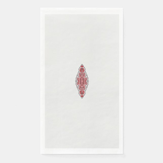 a design of a red and white pattern napkin (Front)
