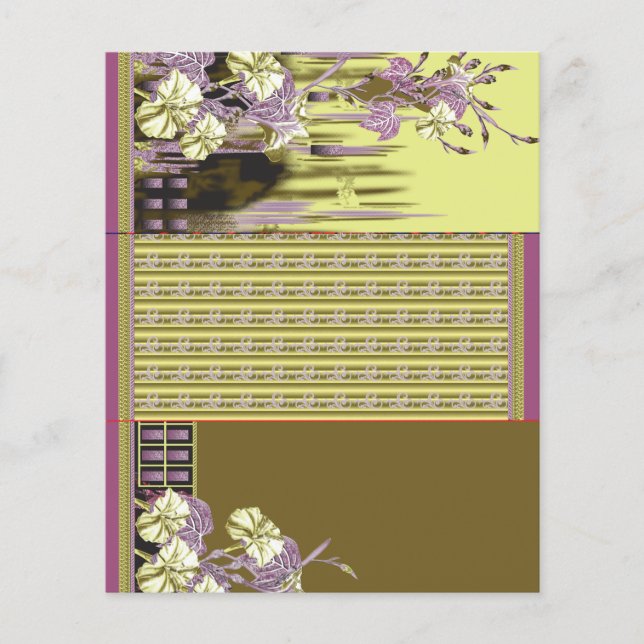 a design of a vase with flowers in it flyer (Front)
