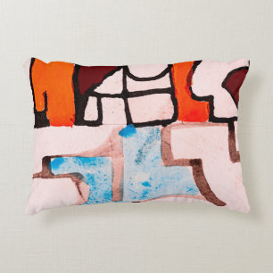 A Detail from a Calligraphic Painting with Cola Pe Decorative Cushion