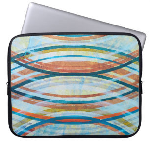 A detail from an abstract painting; concentric rin laptop sleeve
