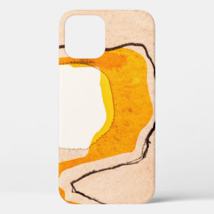 A Detail from an Abstract Watercolor and Ink Paint iPhone 12 Case
