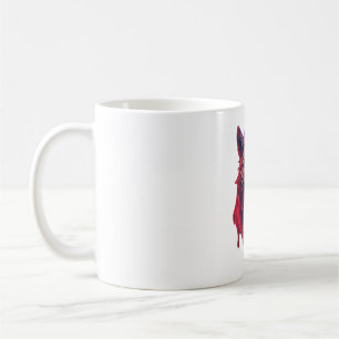A detailed illustration face evil ninja wolf Premi Coffee Mug