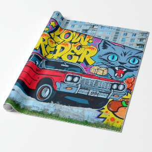 A detailed image of graffiti drawing. Conceptual s Wrapping Paper