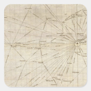 A diagram of the United States Square Sticker