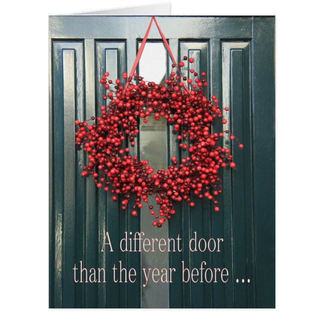 A Different door - New Address Holiday card (Front)