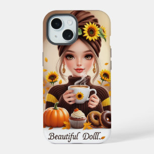 A digital doll-style illustration Phone Case