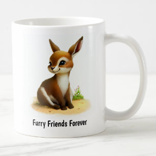 A Digital Painting of a Cute Antelope Coffee Mug