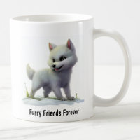 A Digital Painting of a Cute Arctic Wolf