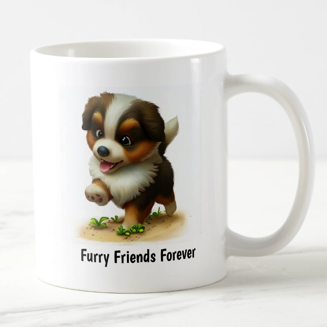 A Digital Painting of a Cute Australian Shepherd Coffee Mug (Creator Uploaded)
