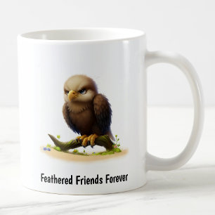 A Digital Painting of a Cute Bald Eagle Coffee Mug