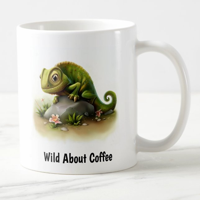 A Digital Painting of a Cute Chameleon Coffee Mug (Creator Uploaded)