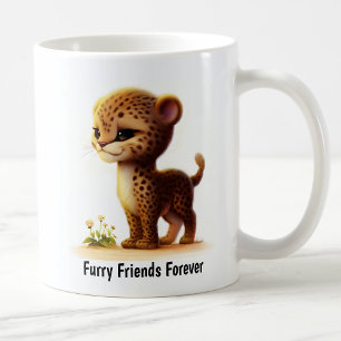 A Digital Painting of a Cute Cheetah Coffee Mug