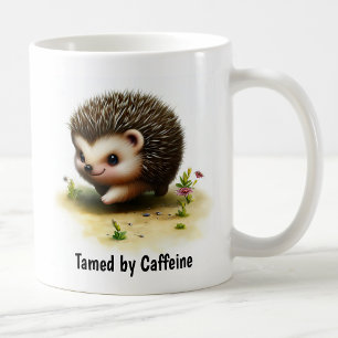 A Digital Painting of a Cute Hedgehog Coffee Mug