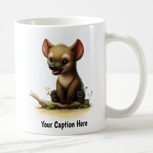 A Digital Painting of a Cute Hyena Coffee Mug