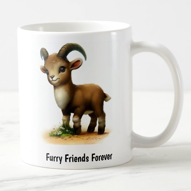 A Digital Painting of a Cute Ibex Coffee Mug (Creator Uploaded)