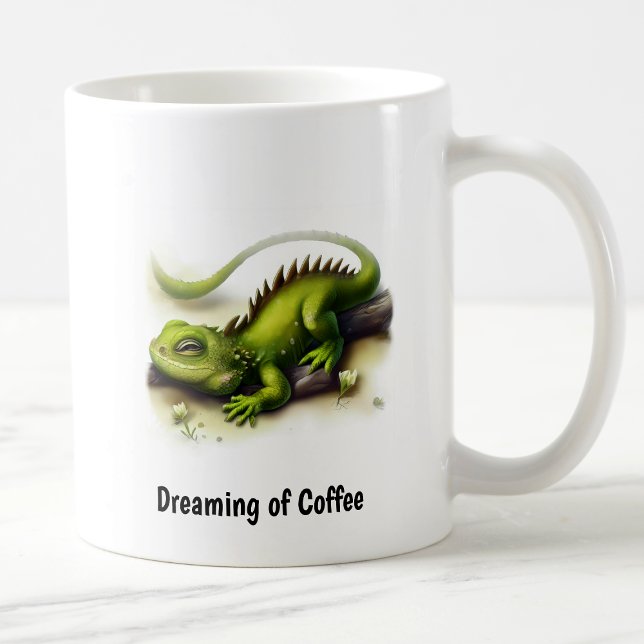 A Digital Painting of a Cute Iguana Coffee Mug (Creator Uploaded)