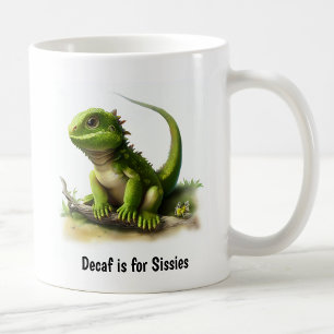 A Digital Painting of a Cute Iguana Coffee Mug