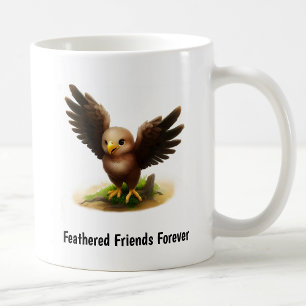 A Digital Painting of a Cute Imperial Eagle Coffee Mug