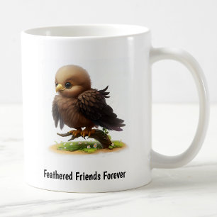 A Digital Painting of a Cute Imperial Eagle Coffee Mug