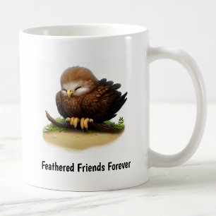 A Digital Painting of a Cute Imperial Eagle Coffee Mug