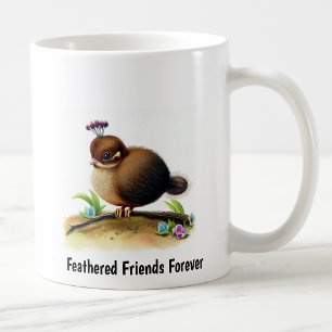 A Digital Painting of a Cute Indian Peafowl Coffee Mug