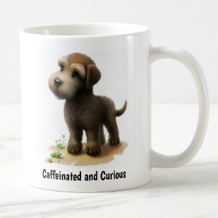 A Digital Painting of a Cute Irish Wolfhound Coffee Mug