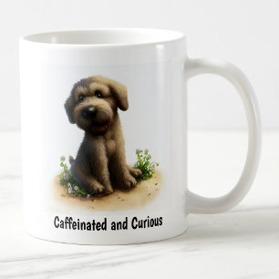 A Digital Painting of a Cute Irish Wolfhound Coffee Mug