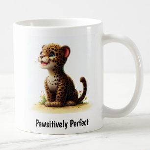 A Digital Painting of a Cute Jaguar Coffee Mug