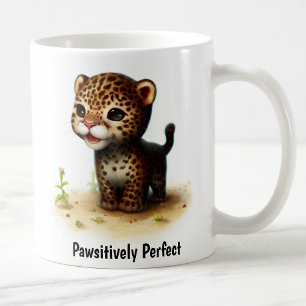 A Digital Painting of a Cute Jaguar Coffee Mug