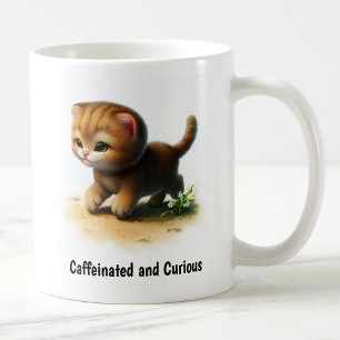 A Digital Painting of a Cute Jungle Cat Coffee Mug