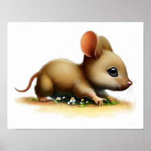 A Digital Painting of a Cute Kangaroo Rat Poster