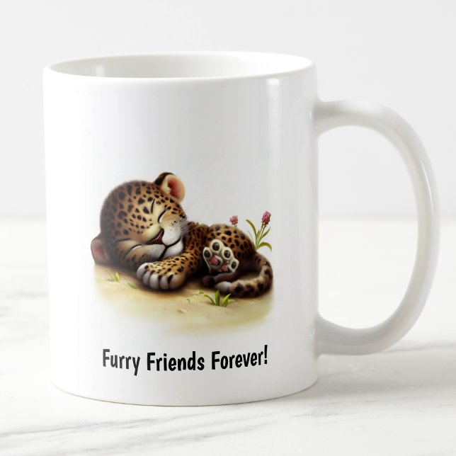 A Digital Painting of a Cute Leopard Coffee Mug (Creator Uploaded)