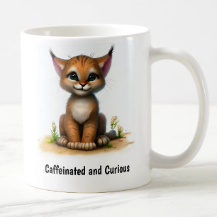 A Digital Painting of a Cute Lynx Coffee Mug
